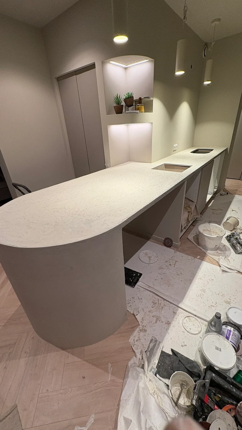Betonstuc aanrechtblad