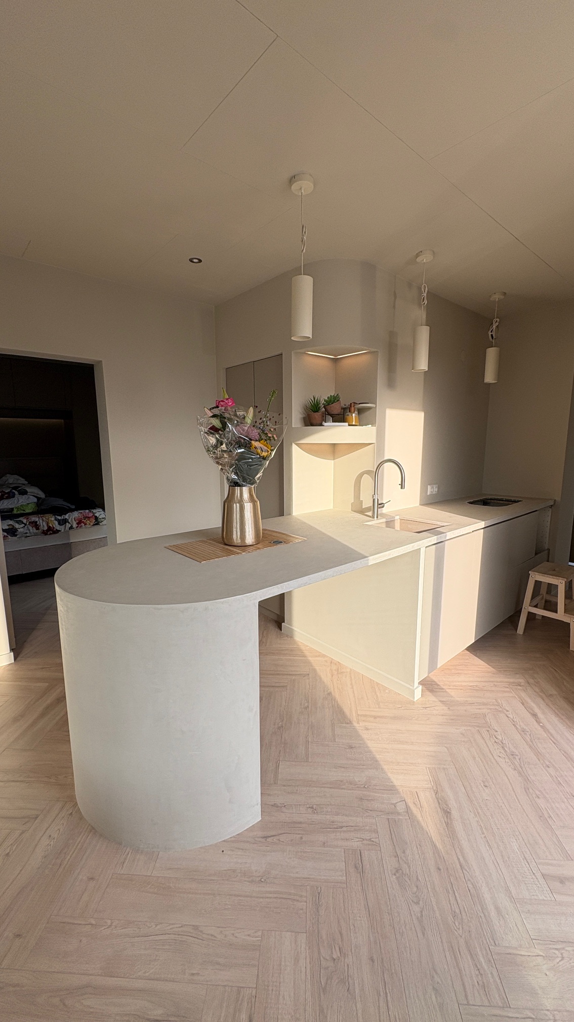Betonstuc keuken klantproject