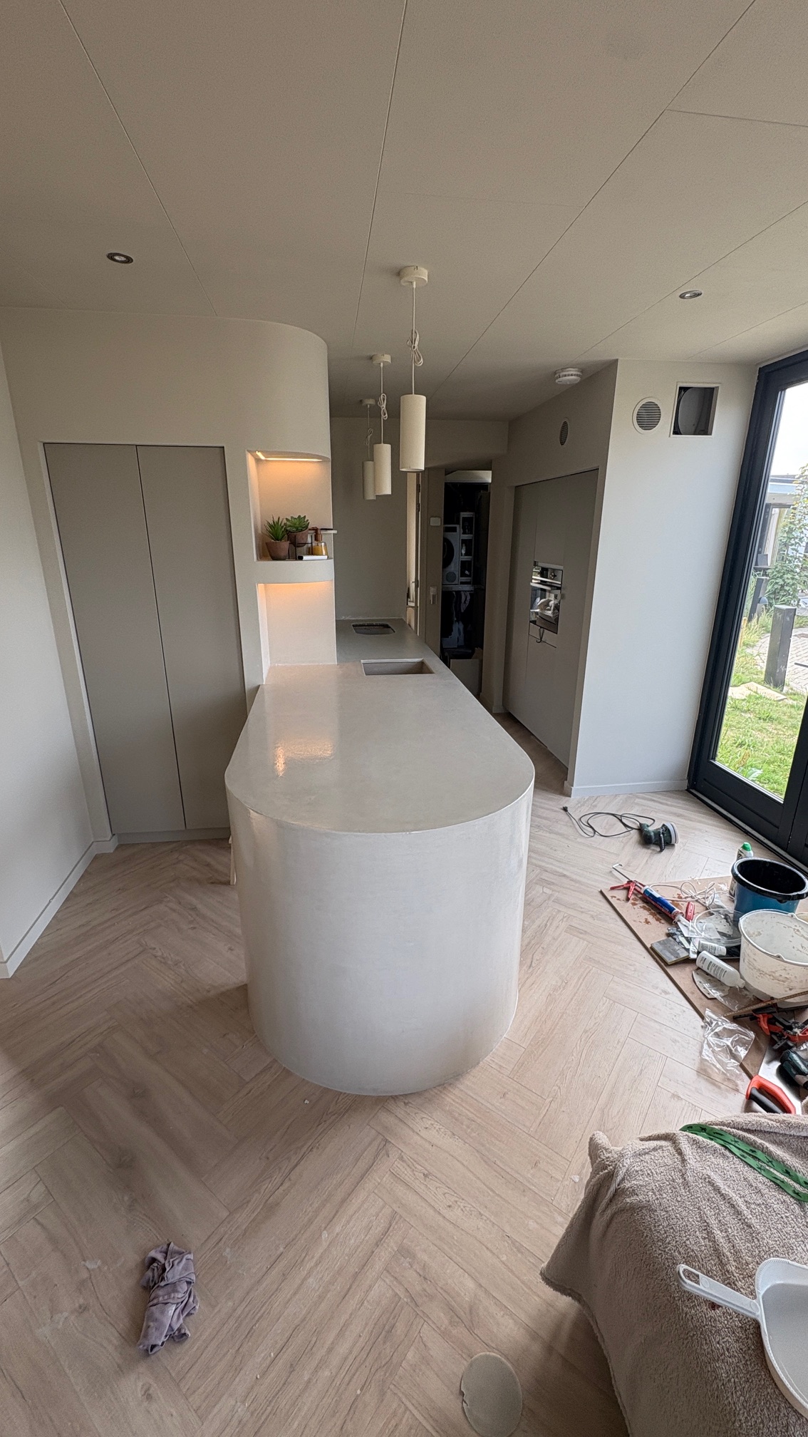 Betonstuc keuken klantproject