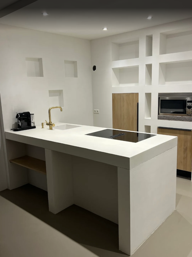 Betonstuc keuken klantproject