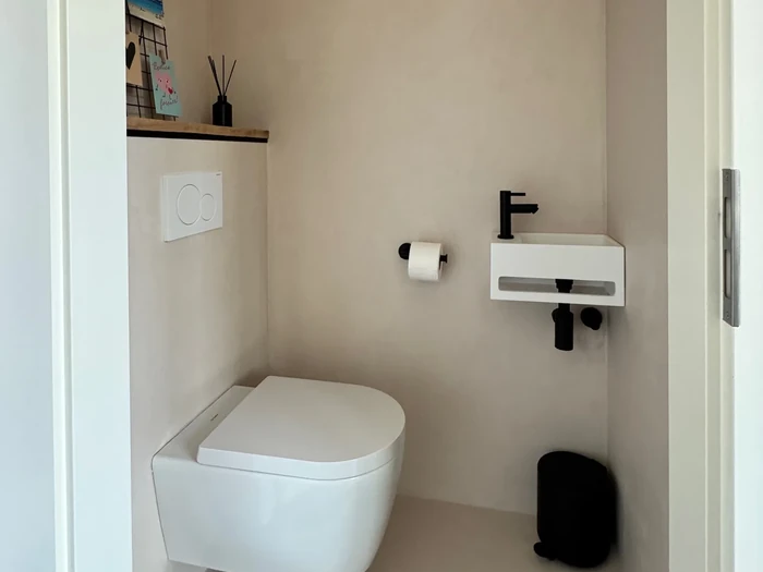 Beton cire toilet