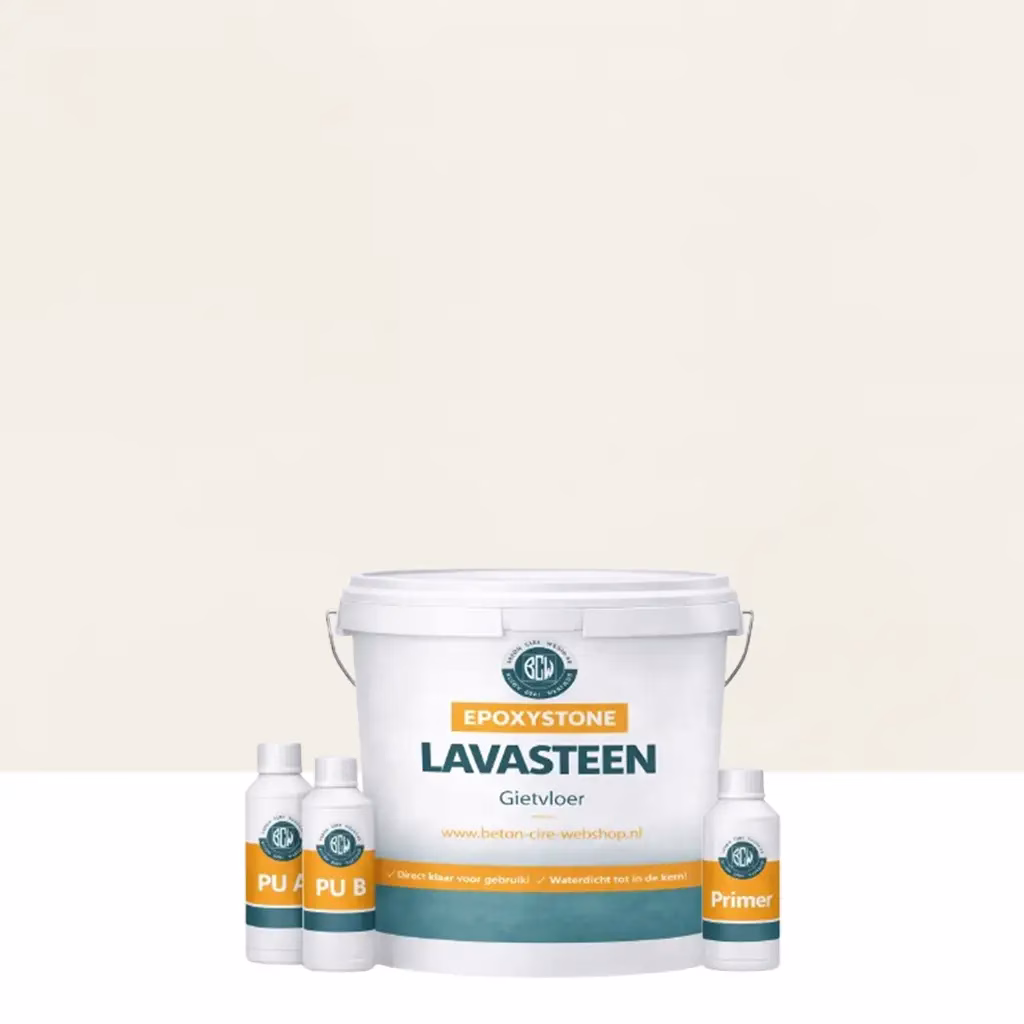 Lavasteen gietvloer Cream Peony 5m2