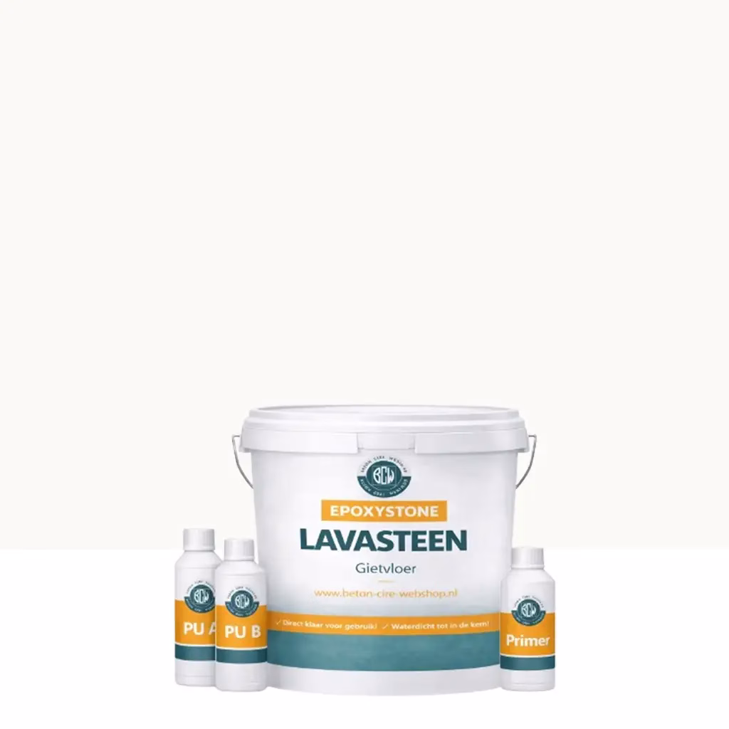 Lavasteen gietvloer Linnen 5m2