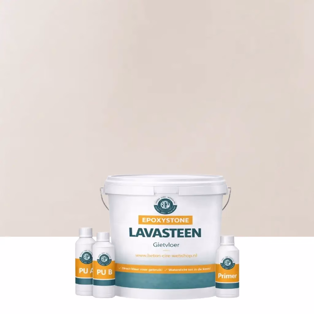 Lavasteen gietvloer Morning Dew 5m2